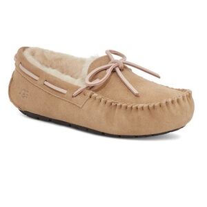 UGG Women’s Dakota Slippers in Tobacco With Pink Ribbon Size 6 EUC